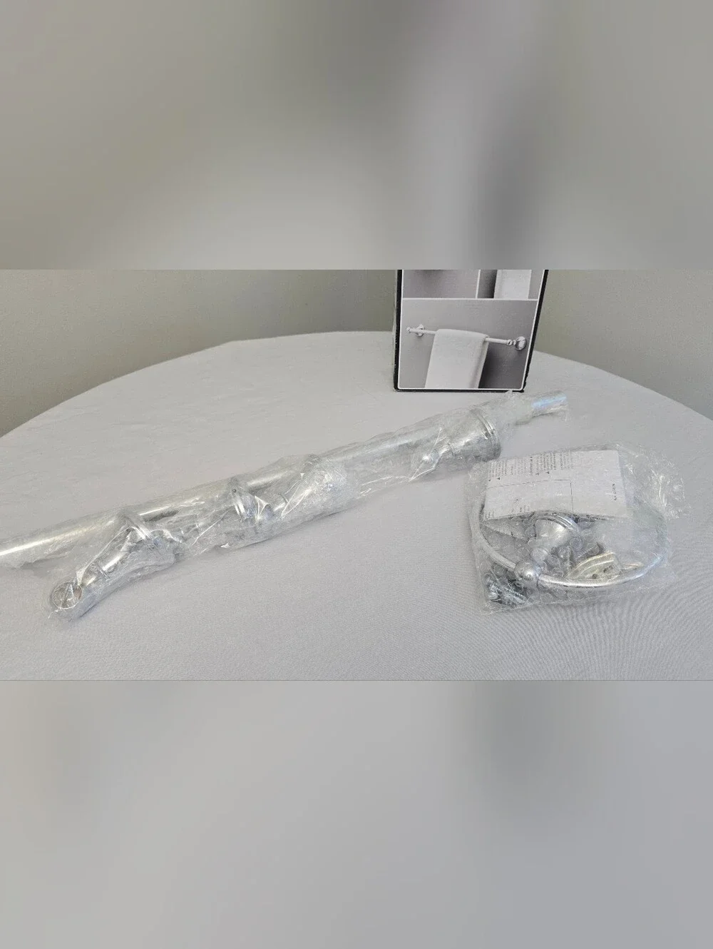 Delta Crestfield 3 Piece Bath Kit 138294 Chrome Towel Bar Ring Toilet Paper Hold